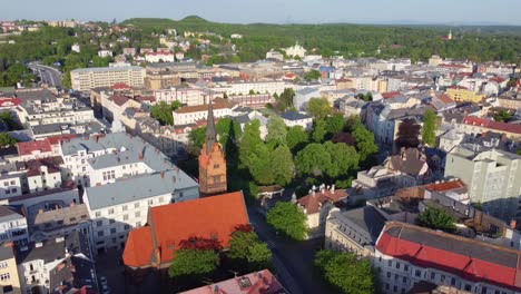 las calles de ostrava, vista aérea en la república checa