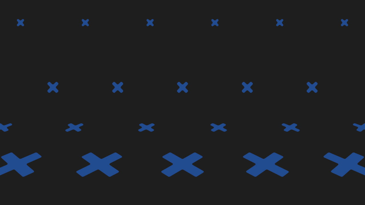 Elegant blue cross pattern on black background