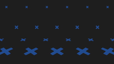 elegant blue cross pattern on black background