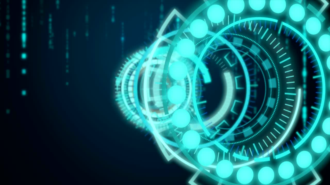 pantalla de cabeza hacia arriba moviéndose con caída binaria aleatoria en el fondo oscuro para tecnología cibernética y concepto futurista