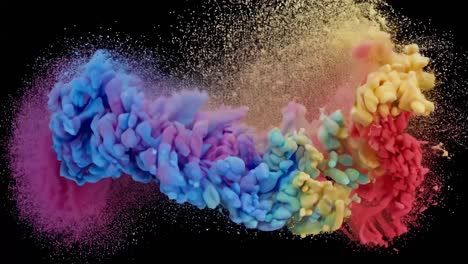 explosión de tinta arco iris