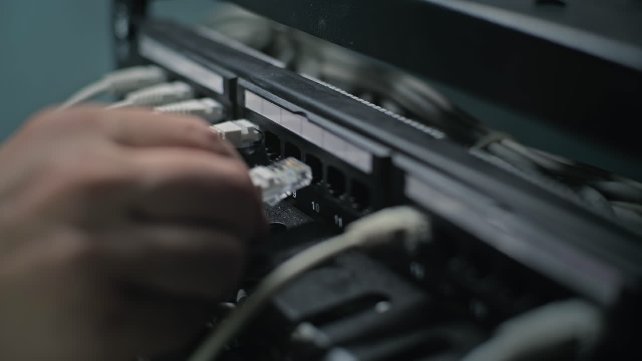 instalación del panel de parche de red
