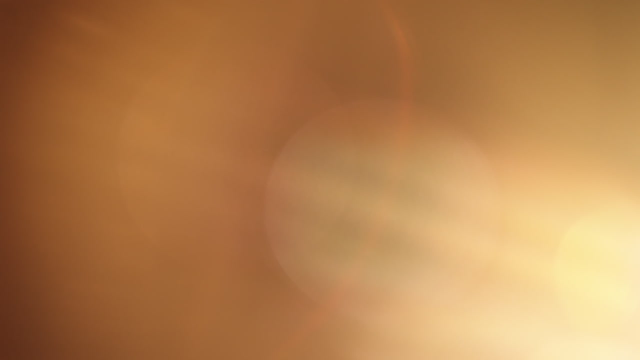 Reflection of retro warm light effect isolated over black background