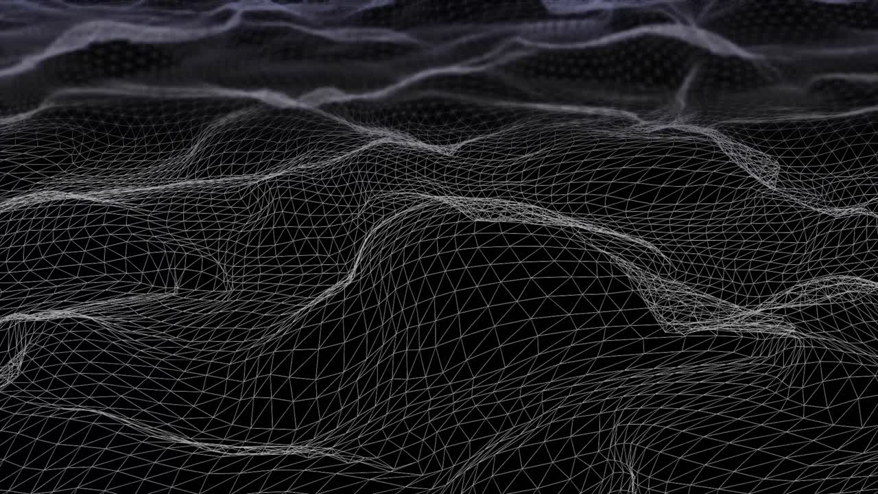 Abstract Black and White Wireframe Background