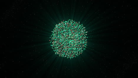 Abstract Explosion of Glowing Particles