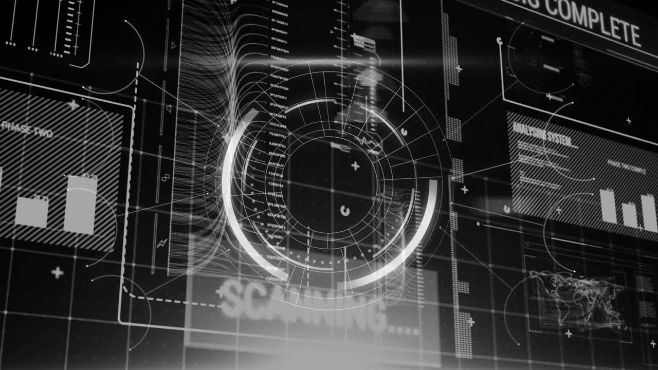 Animation of data processing over scope scanning
