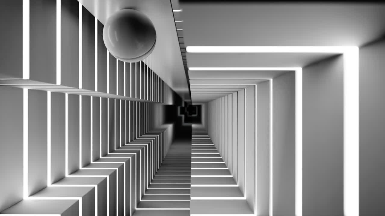 túnel interior geométrico abstracto