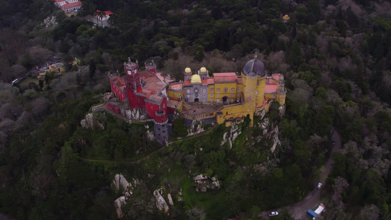 Palácio da Pena van Sintra op berg, Portugal, Lissabon