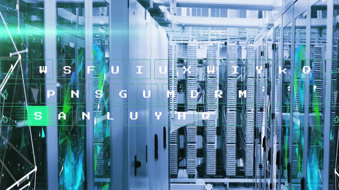 Animation of text and data processing over computer servers