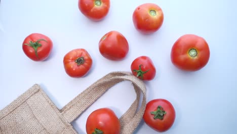 tomatoes in a tote bag