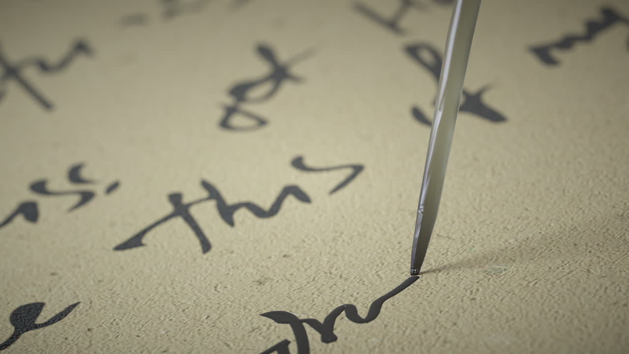 чернильная ручка пишет стихи на старой бумаге