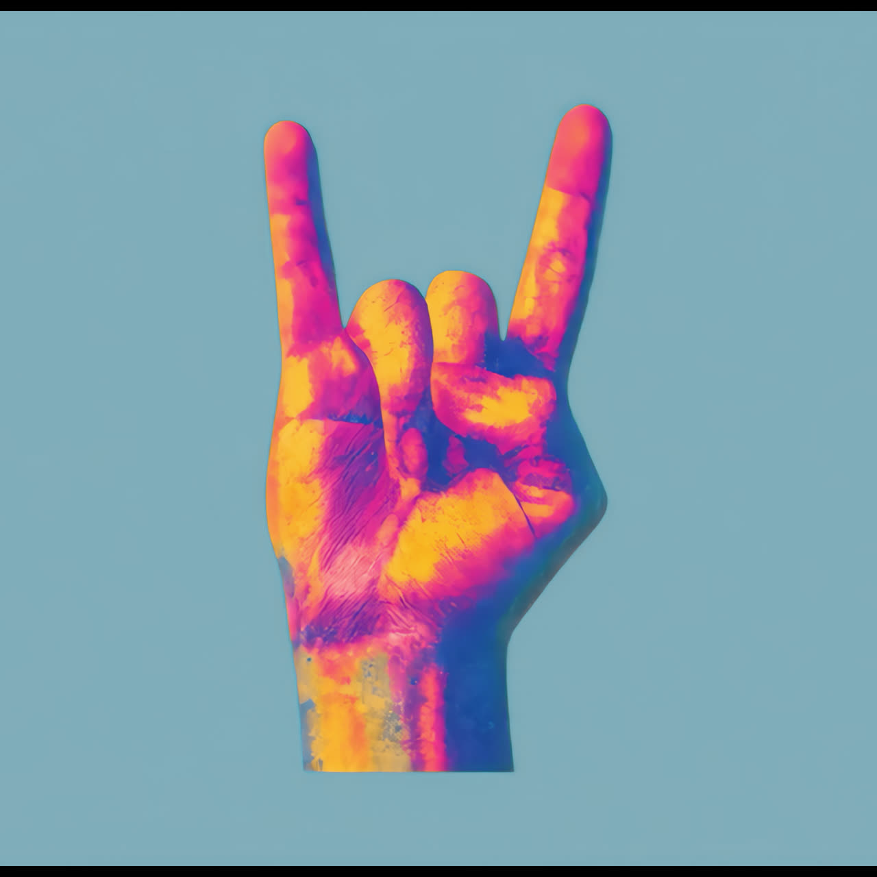 Vibrant hand gesture animation isolated asset, transparent 4K video, alpha channel, ProRes 4444