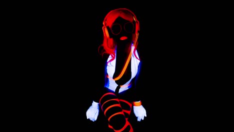 uv glowing woman 09