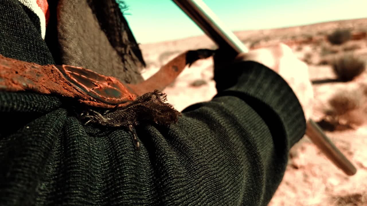 알제리 비스크라 에서 소총 을 들고 있는 아랍인 사냥 ⁇