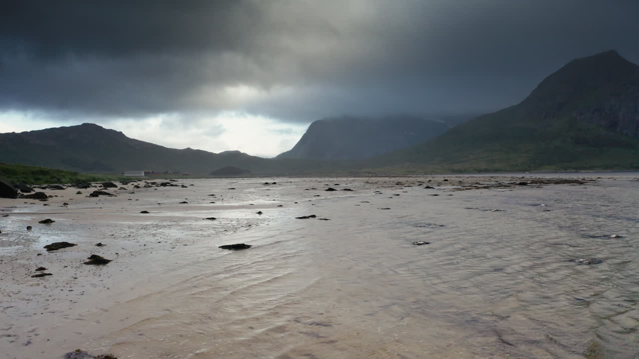 Lofoten Islands aerial landscape