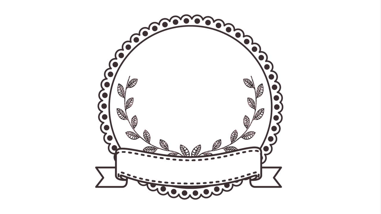 우아한 원형 프레임 비디오 애니메이션