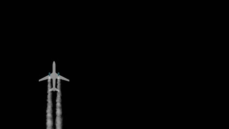 contrails de aviones por la noche