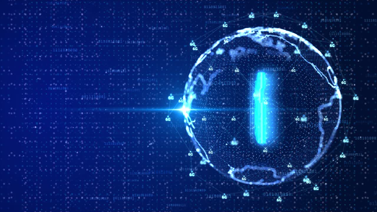디지털 데이터의 6g 연결 및 사물 인터넷의 개념적 미래 정보 (iot)