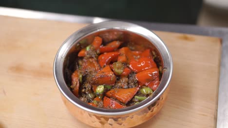 indian red pepper dish preparation