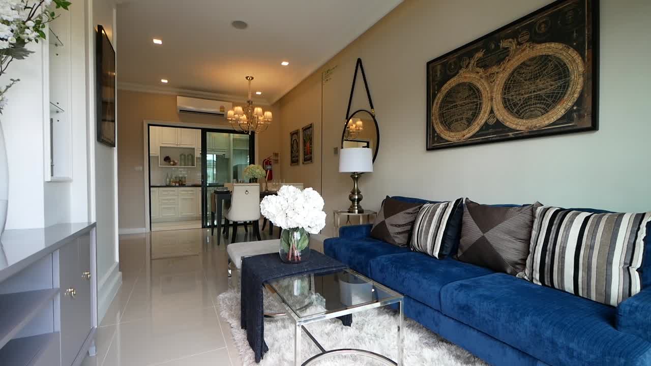 idea moderna y elegante de decoración del hogar de plan abierto