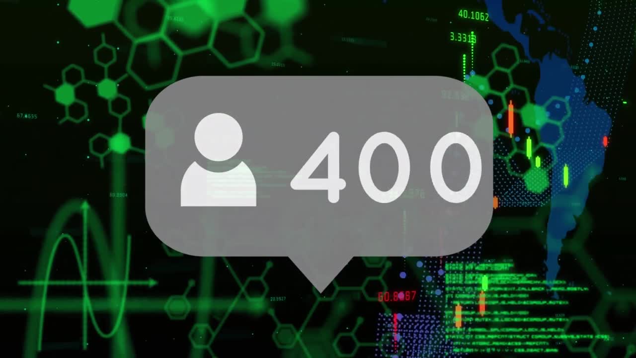 анимация медиа-иконки и обработка данных на черном фоне