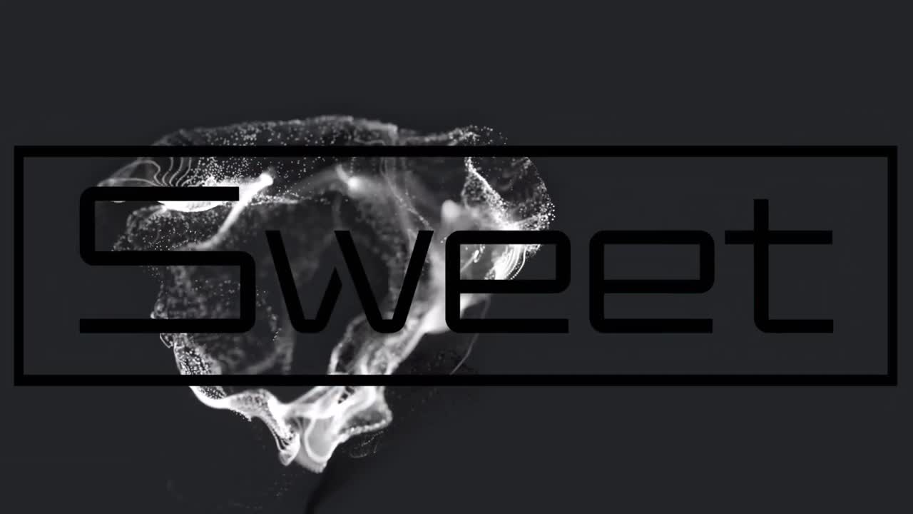 animación de texto dulce sobre una onda en movimiento brillante