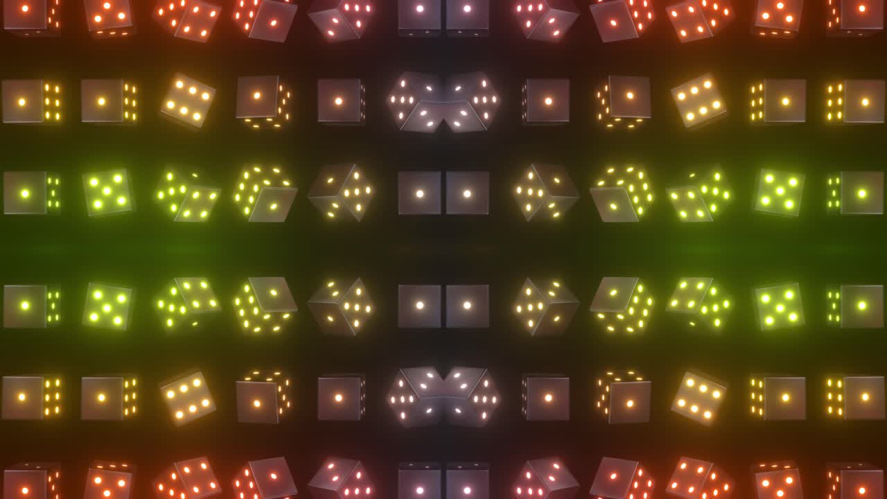 Glowing Dice Pattern Visual