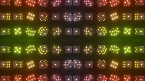 glowing dice pattern visual