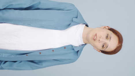 피로감의 수직 영상.