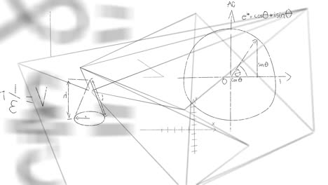Mathematical equations and asymmetrical lines