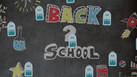 Animation-Von-Back-to-School-Texten-über-Schulsymbolen