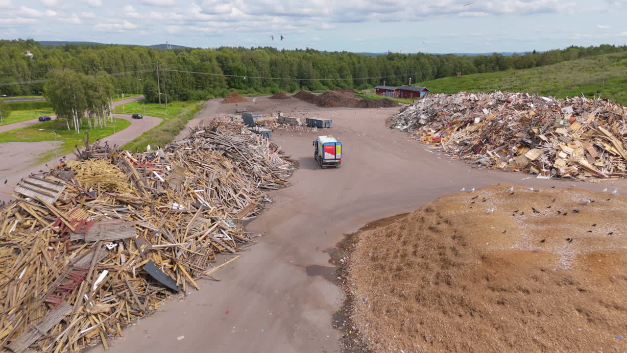 Aerial View of a Waste Recycling Facility