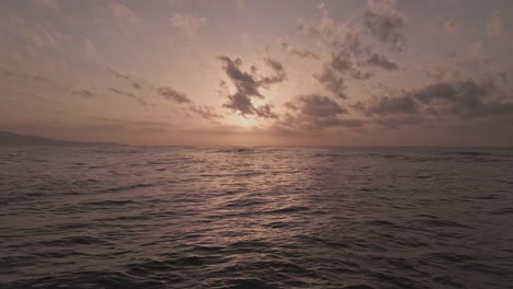slow motion peaceful sunset flowing ocean waves dramatic skyline
