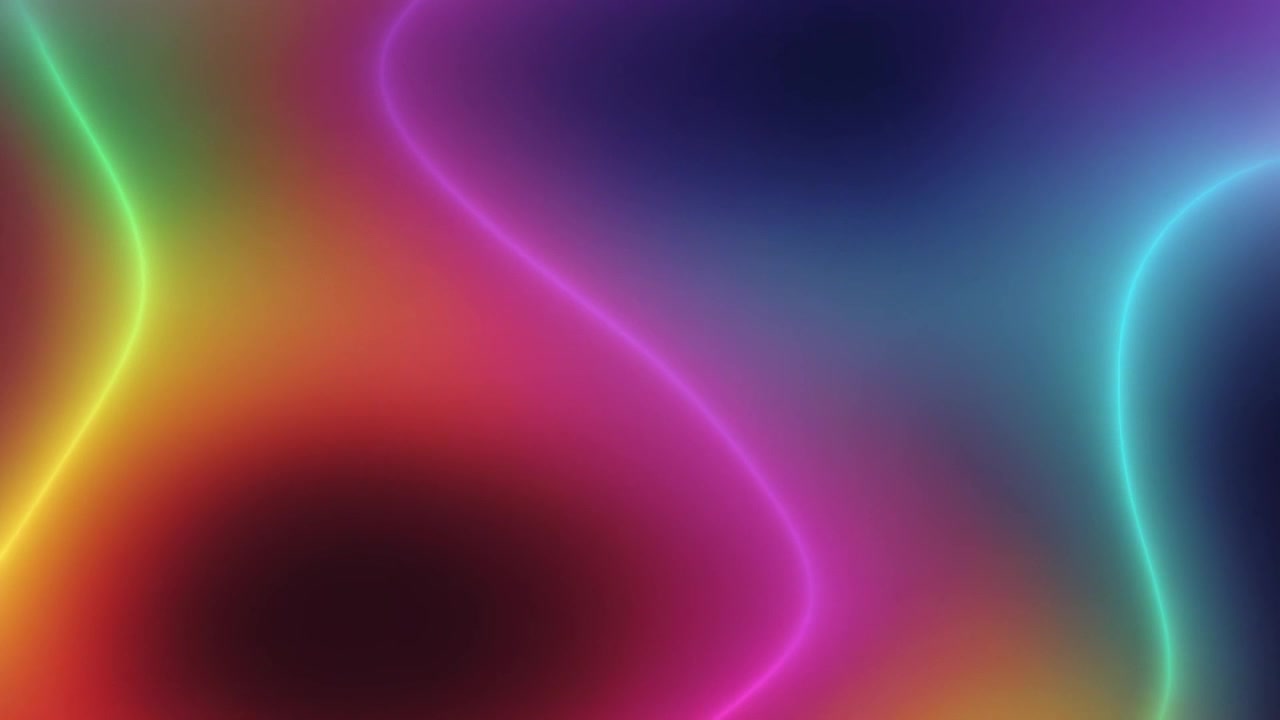 Abstract Motion Background with Glowing Neon Fluid Waves