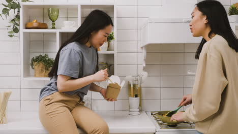 Two-Japanese-Friends-In-The-Kitchen