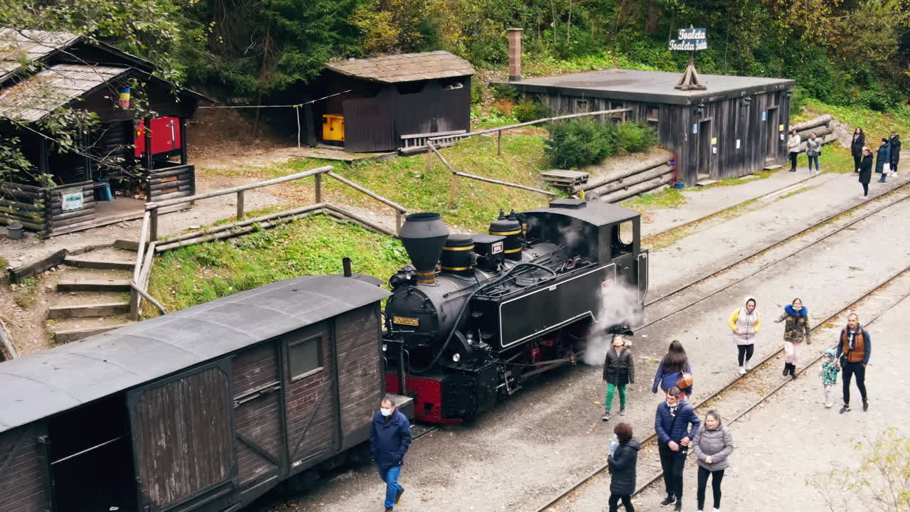 Steam Train at a Railway Station