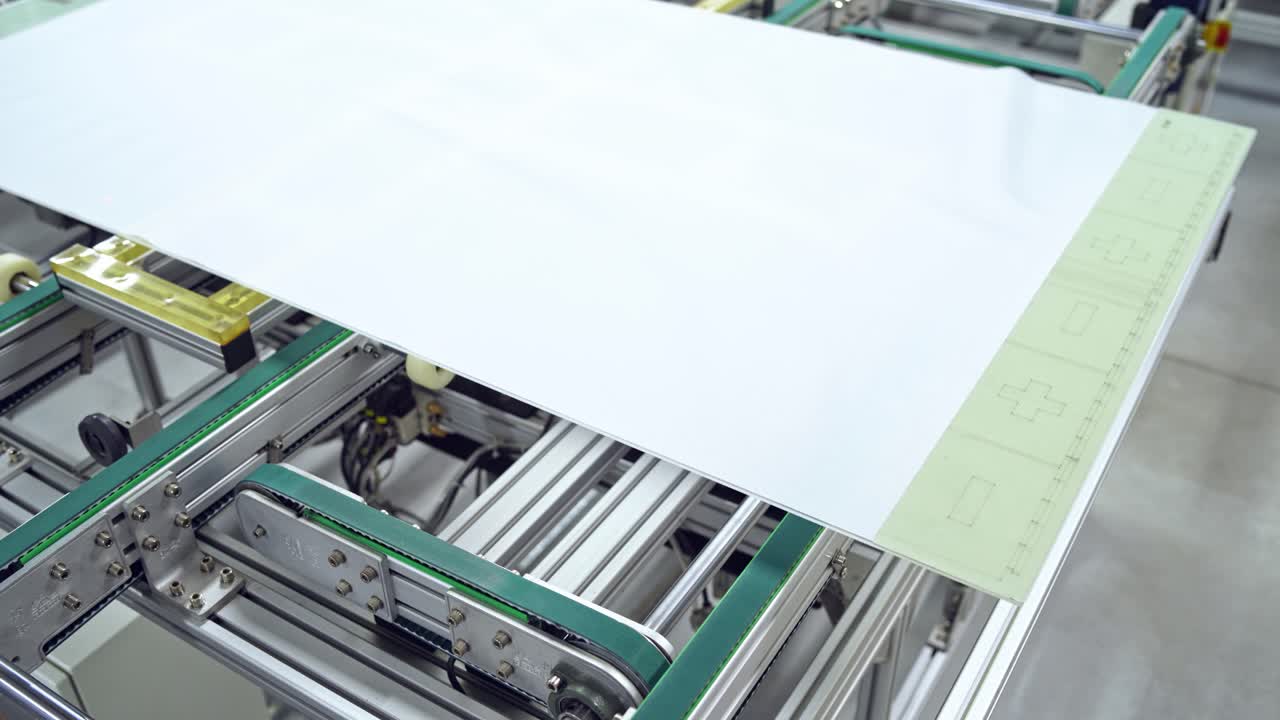 Automated device for making solar panels. Industrial factory produces solar energy production by robotic equipment. Innovation technology concept.