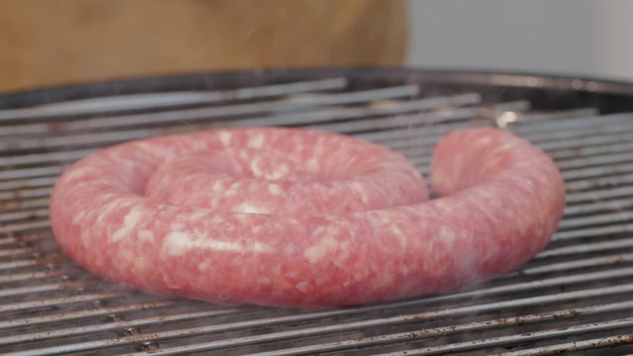 Spiral Sausage on a Grill