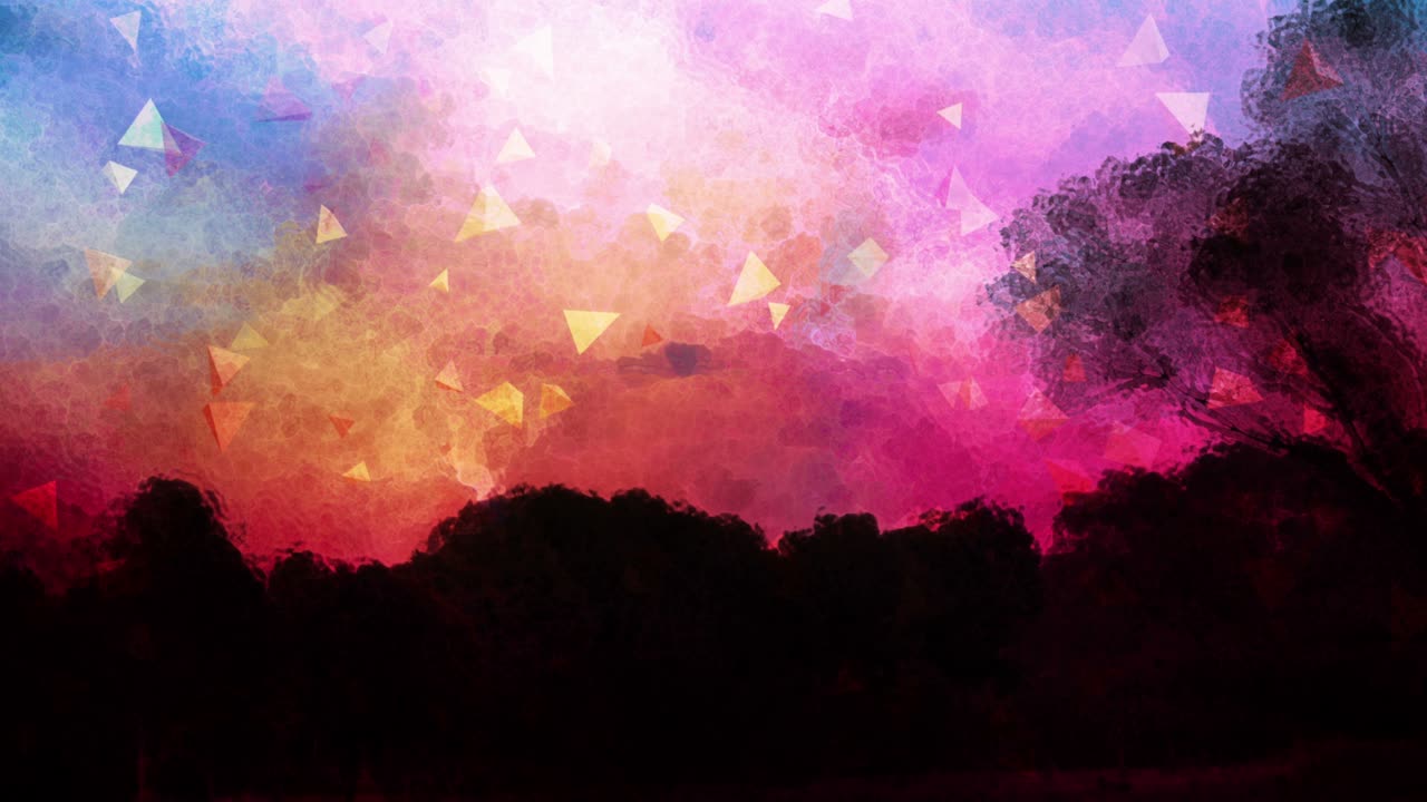 다채로운 예술 풍경 배경 루프