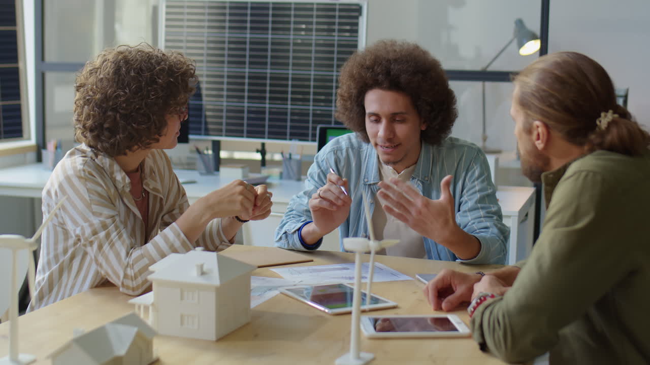 Engineers Discussing Alternative Energy Project