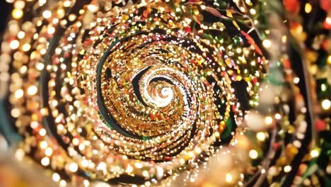 spiral tunnel of colorful lights