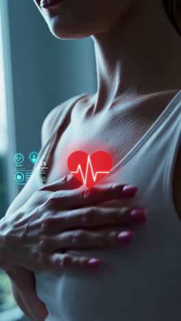 woman monitoring heart rate