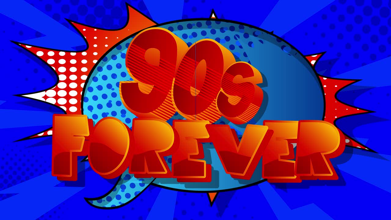 los años 90 para siempre. palabras de cómics.