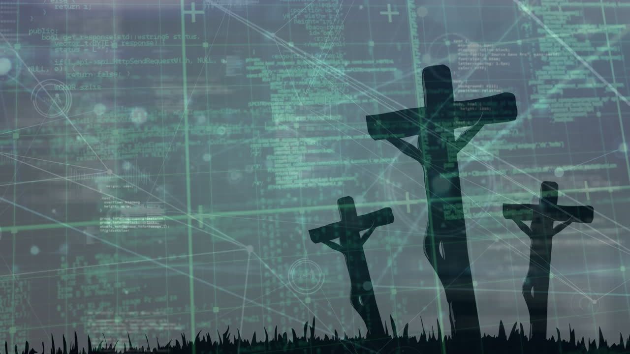 스타디움에서 연습하는 백인 남성 축구 선수들에 대한 다양한 데이터 처리의 애니메이션