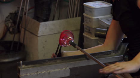glassblowing artist at work