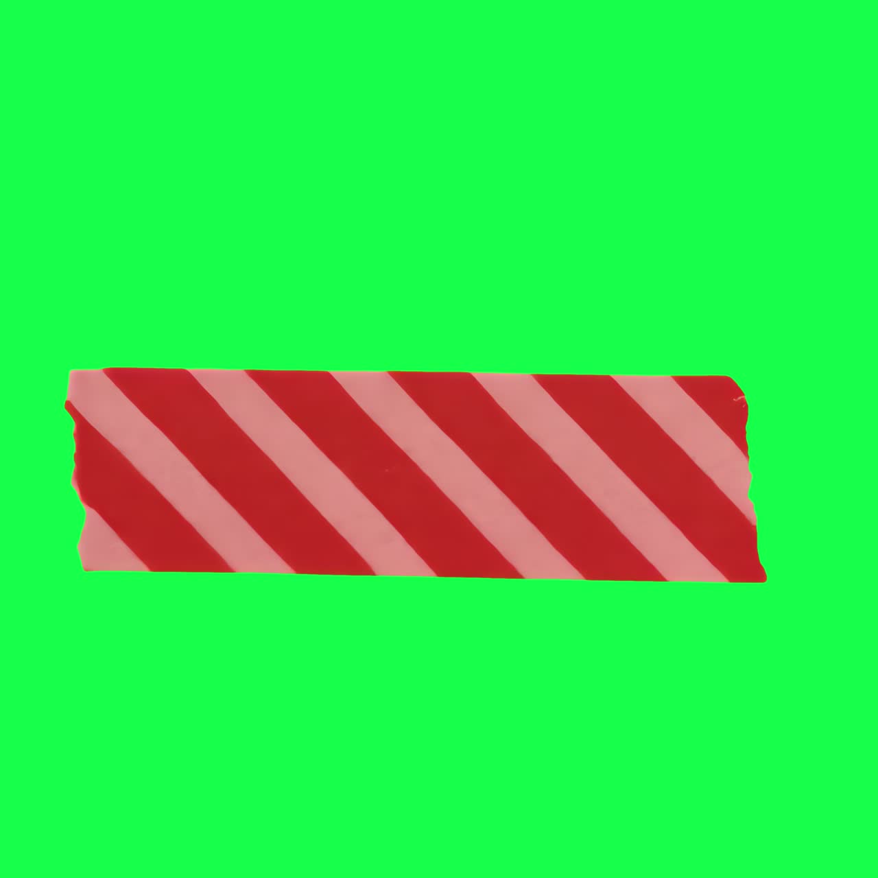 Animazione di nastro a strisce rosse, video 4K trasparente, green screen