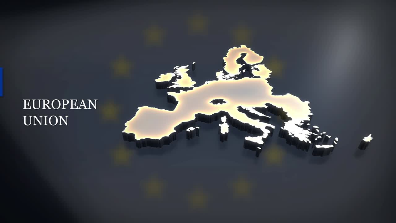3D animated Map of the European Union