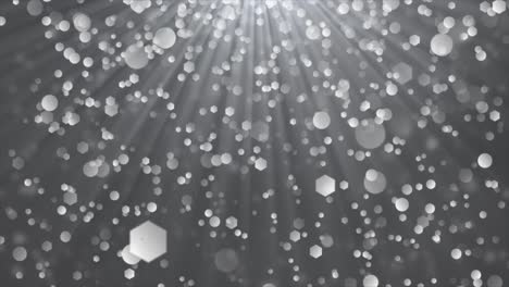 beautiful bokeh circles rain fall light ray slow motion dust particles loop background christmas new