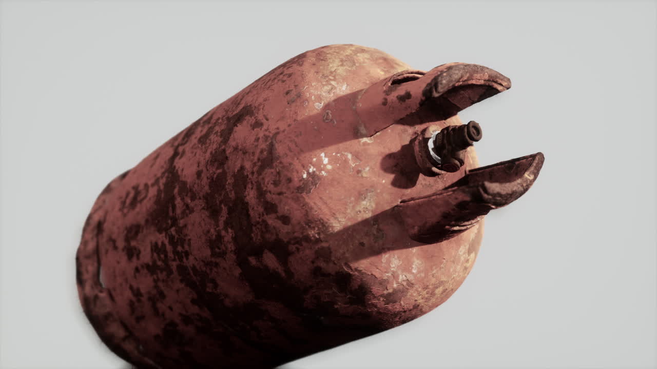 peligro viejo recipiente de gas oxidado