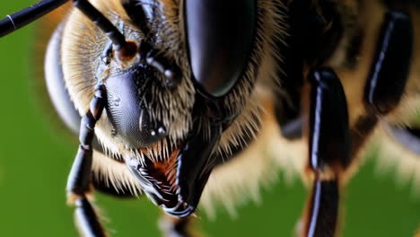 detailed macro close-up of a bee